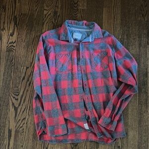 Flag & Anthem XL Red and Gray Plaid Shirt